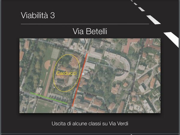 terzo problema Viale Betelli con Carducci: proponiamo uscita delle classi su Via Verdi #opendalmine http://t.co/HMp7VSS0lc